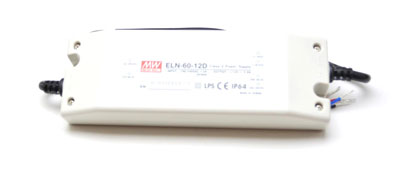 ELN-60-12D 60W/12V Dimmable permanent mount power supply - Click Image to Close